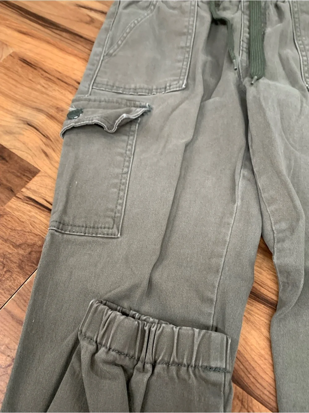 Monkey Ride Jeans Jogger Pants Womens 5/27 Green Cargo Drawstring Casual Tapered